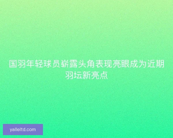 国羽年轻球员崭露头角表现亮眼成为近期羽坛新亮点